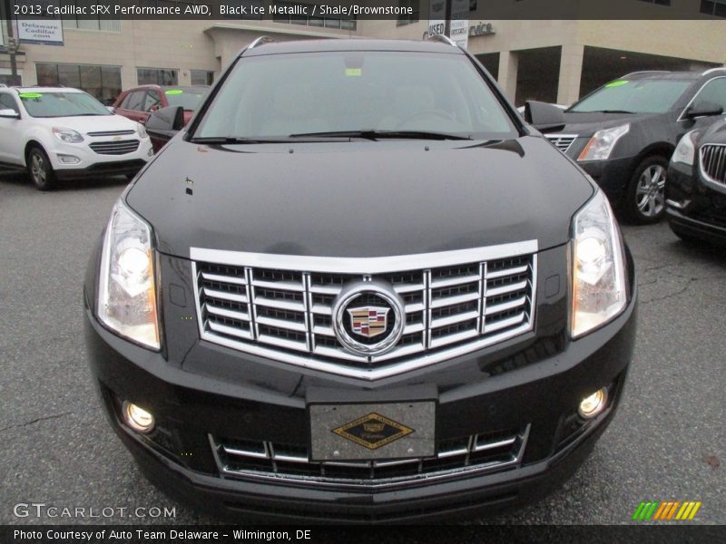 Black Ice Metallic / Shale/Brownstone 2013 Cadillac SRX Performance AWD