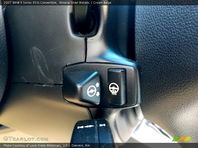 Mineral Silver Metallic / Cream Beige 2007 BMW 6 Series 650i Convertible