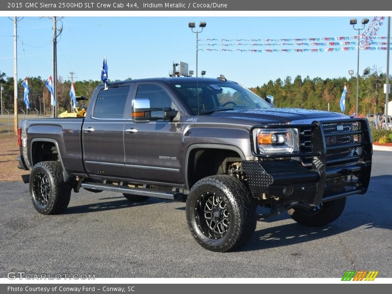 Iridium Metallic / Cocoa/Dune 2015 GMC Sierra 2500HD SLT Crew Cab 4x4