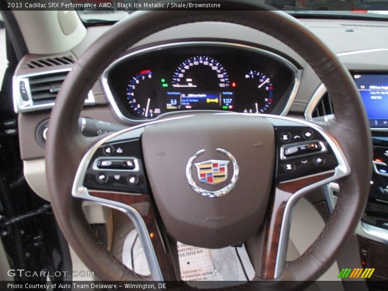 Black Ice Metallic / Shale/Brownstone 2013 Cadillac SRX Performance AWD