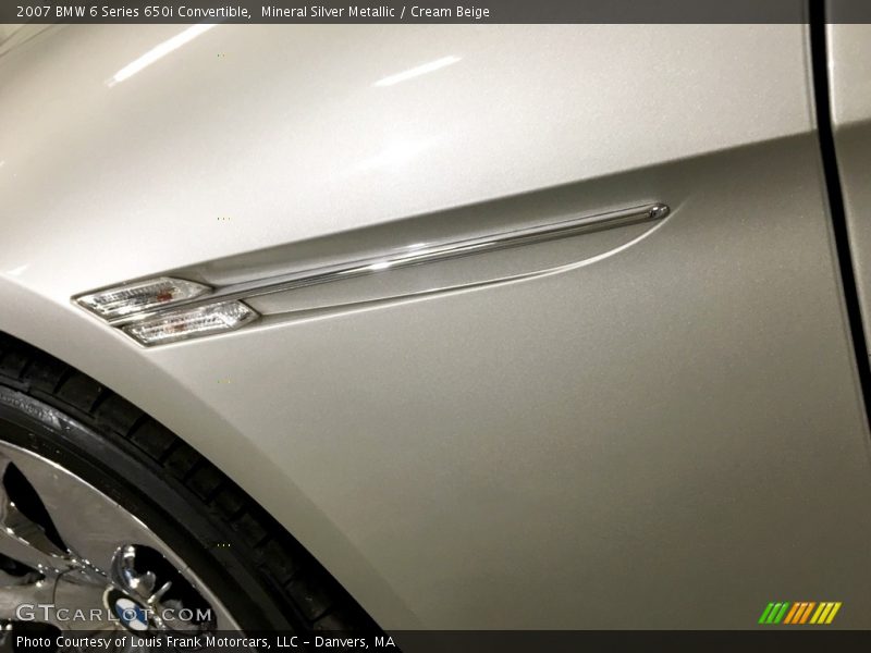Mineral Silver Metallic / Cream Beige 2007 BMW 6 Series 650i Convertible