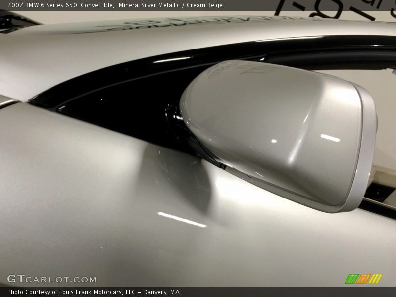Mineral Silver Metallic / Cream Beige 2007 BMW 6 Series 650i Convertible
