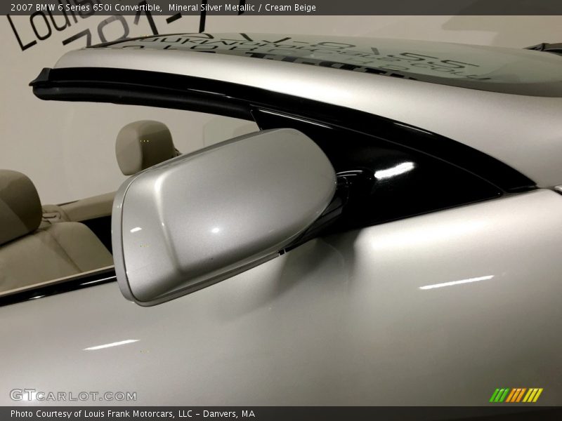 Mineral Silver Metallic / Cream Beige 2007 BMW 6 Series 650i Convertible
