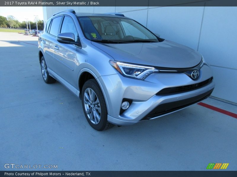 Silver Sky Metallic / Black 2017 Toyota RAV4 Platinum
