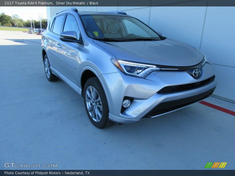 Silver Sky Metallic / Black 2017 Toyota RAV4 Platinum