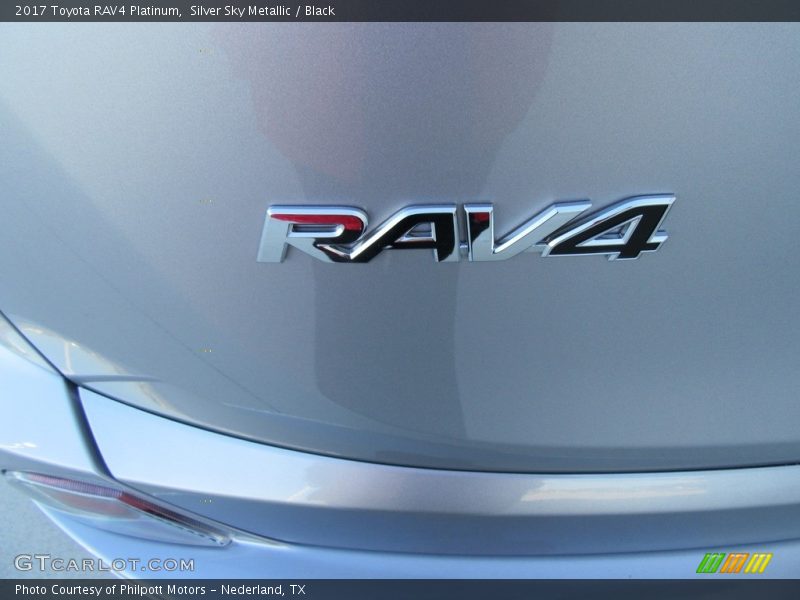 Silver Sky Metallic / Black 2017 Toyota RAV4 Platinum