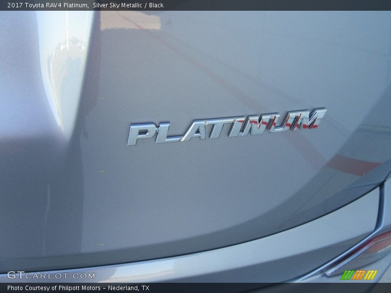 Silver Sky Metallic / Black 2017 Toyota RAV4 Platinum
