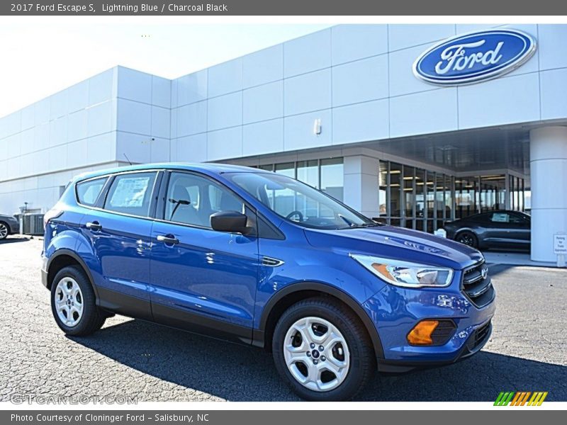 Lightning Blue / Charcoal Black 2017 Ford Escape S