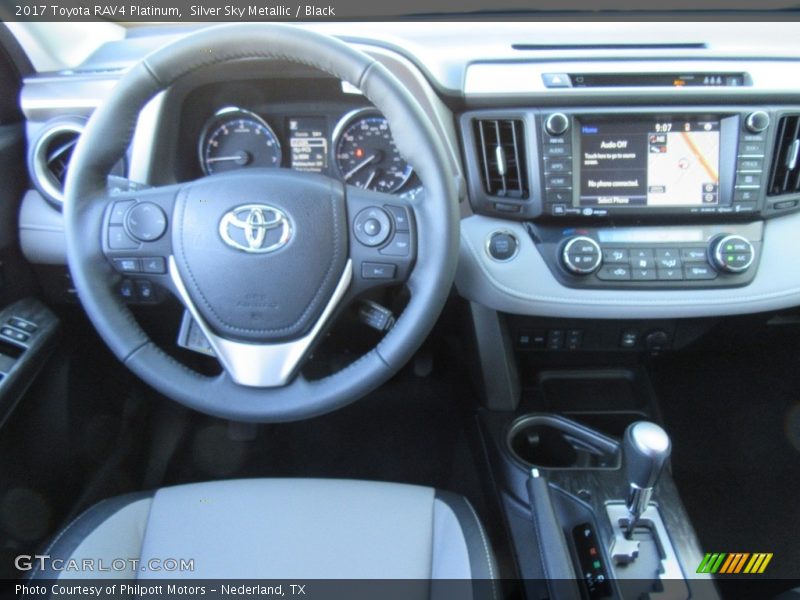 Silver Sky Metallic / Black 2017 Toyota RAV4 Platinum