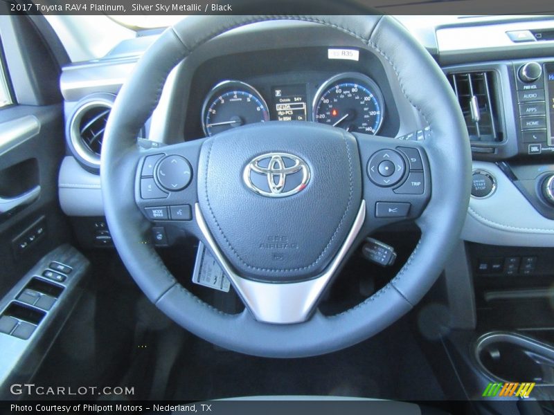 Silver Sky Metallic / Black 2017 Toyota RAV4 Platinum