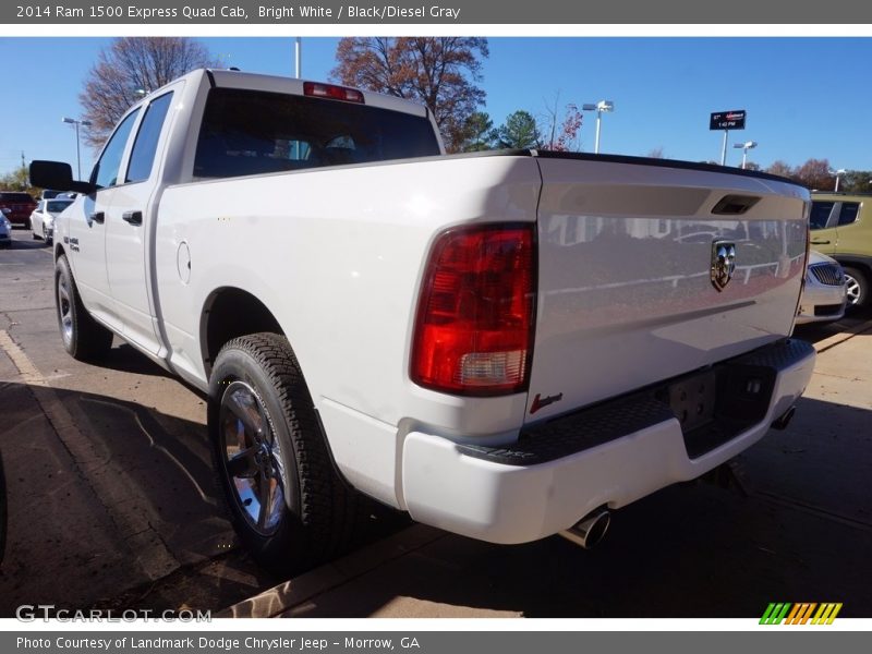 Bright White / Black/Diesel Gray 2014 Ram 1500 Express Quad Cab