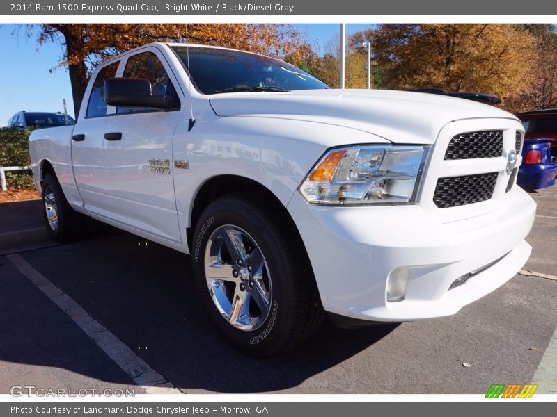Bright White / Black/Diesel Gray 2014 Ram 1500 Express Quad Cab