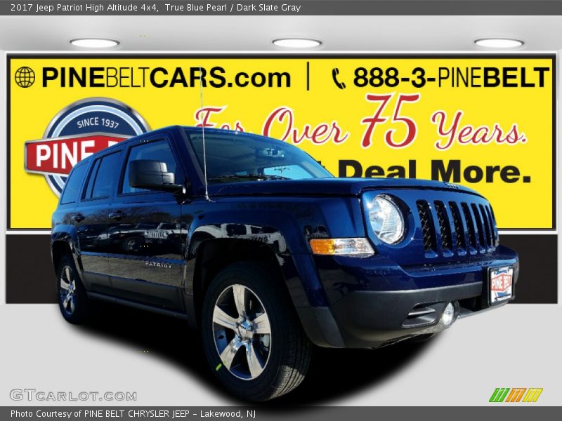 True Blue Pearl / Dark Slate Gray 2017 Jeep Patriot High Altitude 4x4