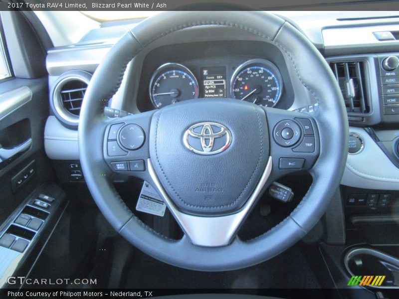 Blizzard Pearl White / Ash 2017 Toyota RAV4 Limited