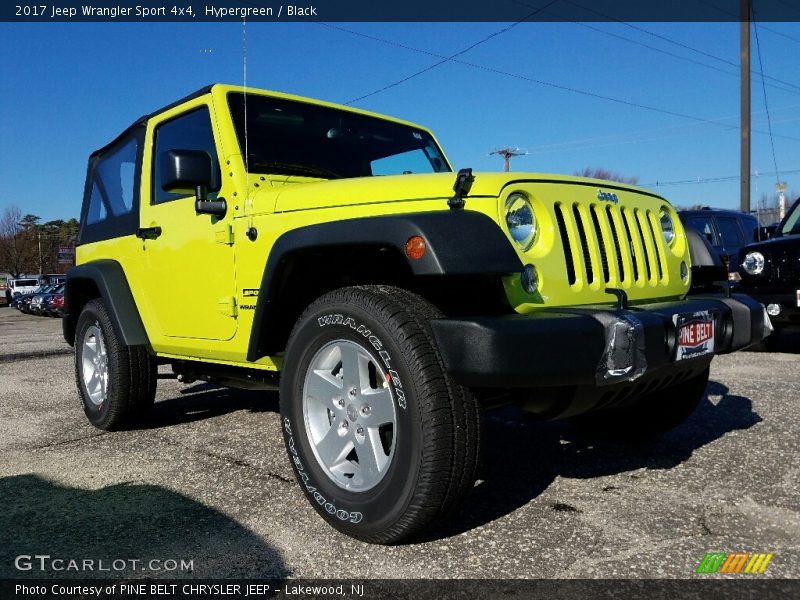 Hypergreen / Black 2017 Jeep Wrangler Sport 4x4