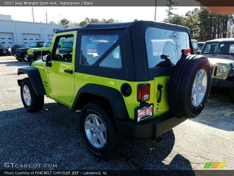Hypergreen / Black 2017 Jeep Wrangler Sport 4x4