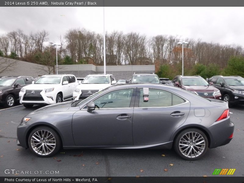Nebula Gray Pearl / Black 2014 Lexus IS 250 AWD