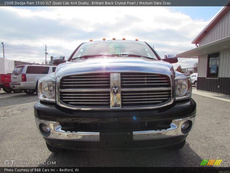 Brilliant Black Crystal Pearl / Medium Slate Gray 2008 Dodge Ram 3500 SLT Quad Cab 4x4 Dually