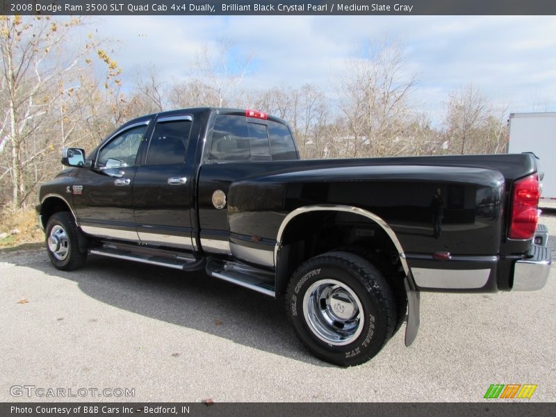 Brilliant Black Crystal Pearl / Medium Slate Gray 2008 Dodge Ram 3500 SLT Quad Cab 4x4 Dually