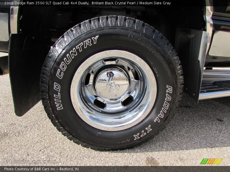 Brilliant Black Crystal Pearl / Medium Slate Gray 2008 Dodge Ram 3500 SLT Quad Cab 4x4 Dually