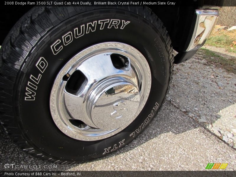 Brilliant Black Crystal Pearl / Medium Slate Gray 2008 Dodge Ram 3500 SLT Quad Cab 4x4 Dually