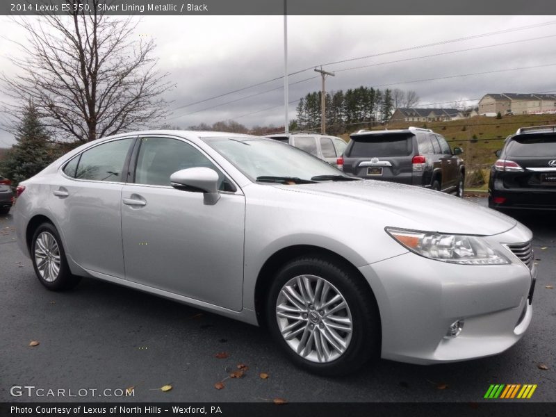 Silver Lining Metallic / Black 2014 Lexus ES 350