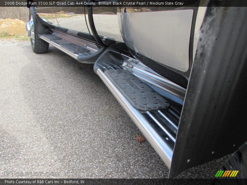 Brilliant Black Crystal Pearl / Medium Slate Gray 2008 Dodge Ram 3500 SLT Quad Cab 4x4 Dually