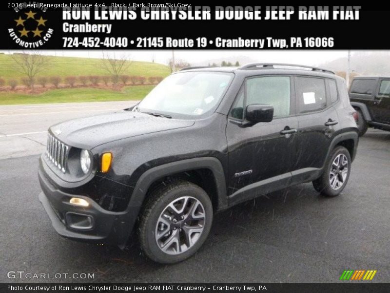 Black / Bark Brown/Ski Grey 2016 Jeep Renegade Latitude 4x4