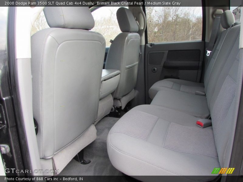 Brilliant Black Crystal Pearl / Medium Slate Gray 2008 Dodge Ram 3500 SLT Quad Cab 4x4 Dually