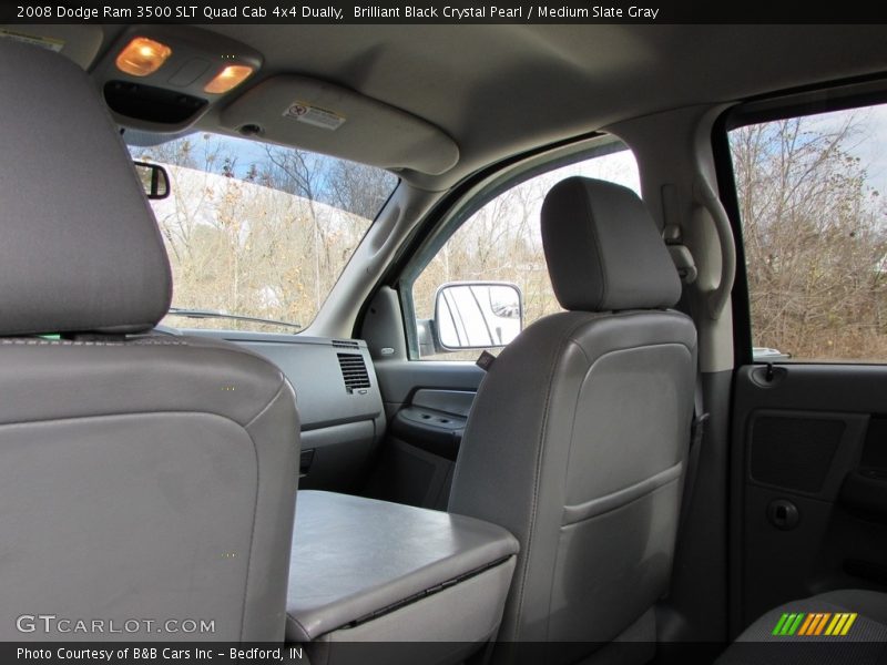 Brilliant Black Crystal Pearl / Medium Slate Gray 2008 Dodge Ram 3500 SLT Quad Cab 4x4 Dually