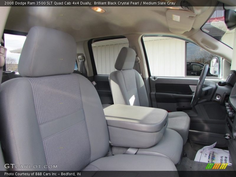 Brilliant Black Crystal Pearl / Medium Slate Gray 2008 Dodge Ram 3500 SLT Quad Cab 4x4 Dually