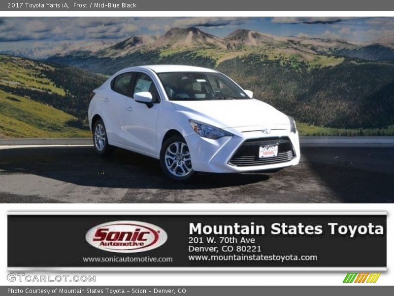 Frost / Mid-Blue Black 2017 Toyota Yaris iA