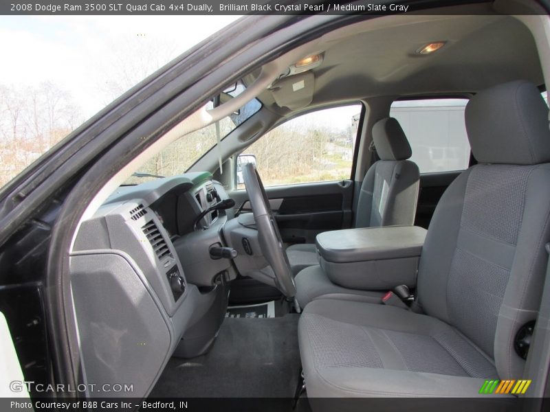 Brilliant Black Crystal Pearl / Medium Slate Gray 2008 Dodge Ram 3500 SLT Quad Cab 4x4 Dually