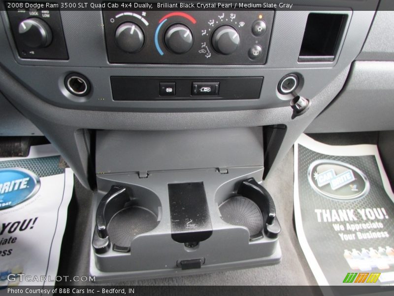 Brilliant Black Crystal Pearl / Medium Slate Gray 2008 Dodge Ram 3500 SLT Quad Cab 4x4 Dually
