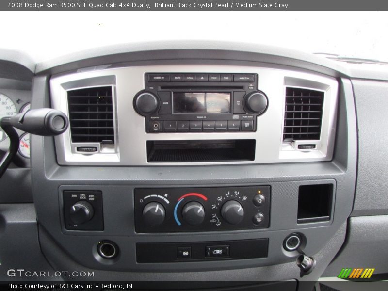 Brilliant Black Crystal Pearl / Medium Slate Gray 2008 Dodge Ram 3500 SLT Quad Cab 4x4 Dually