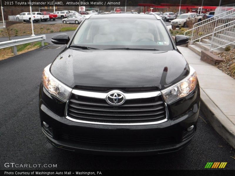 Attitude Black Metallic / Almond 2015 Toyota Highlander XLE AWD