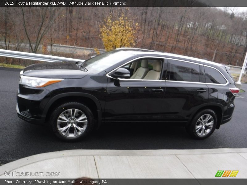 Attitude Black Metallic / Almond 2015 Toyota Highlander XLE AWD