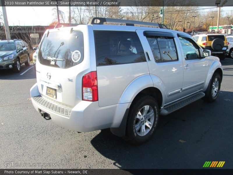 Silver Lightning Metallic / Graphite 2010 Nissan Pathfinder SE 4x4