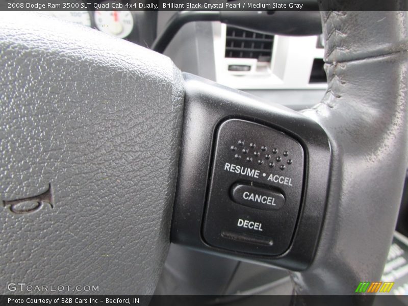 Brilliant Black Crystal Pearl / Medium Slate Gray 2008 Dodge Ram 3500 SLT Quad Cab 4x4 Dually