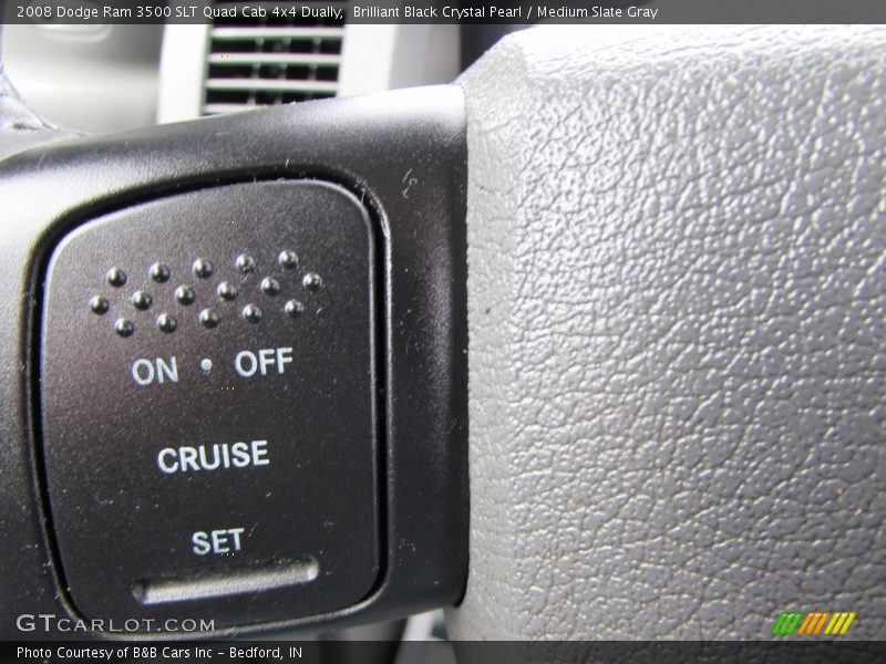 Brilliant Black Crystal Pearl / Medium Slate Gray 2008 Dodge Ram 3500 SLT Quad Cab 4x4 Dually