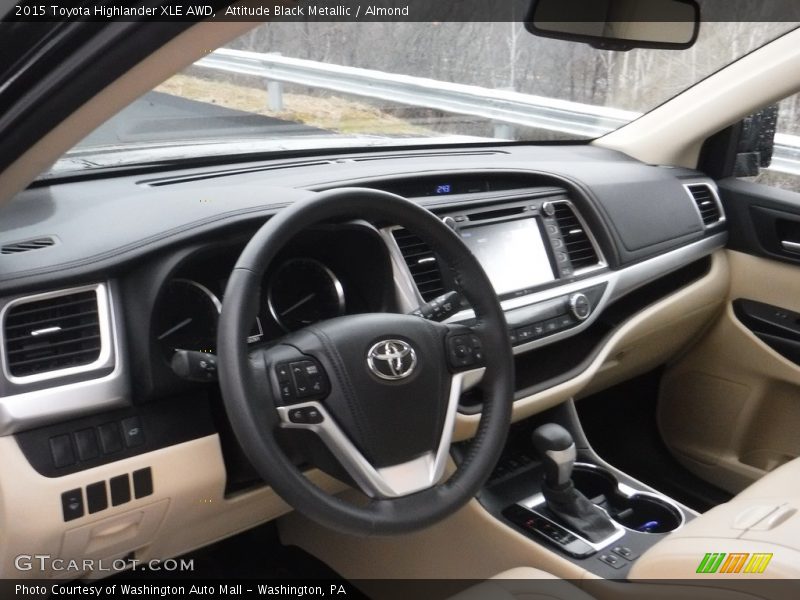 Attitude Black Metallic / Almond 2015 Toyota Highlander XLE AWD
