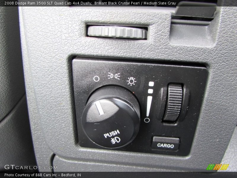Brilliant Black Crystal Pearl / Medium Slate Gray 2008 Dodge Ram 3500 SLT Quad Cab 4x4 Dually