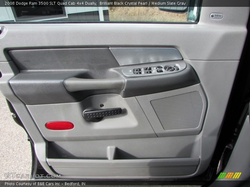 Brilliant Black Crystal Pearl / Medium Slate Gray 2008 Dodge Ram 3500 SLT Quad Cab 4x4 Dually