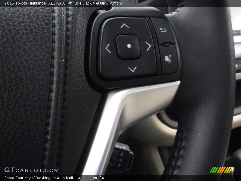 Attitude Black Metallic / Almond 2015 Toyota Highlander XLE AWD