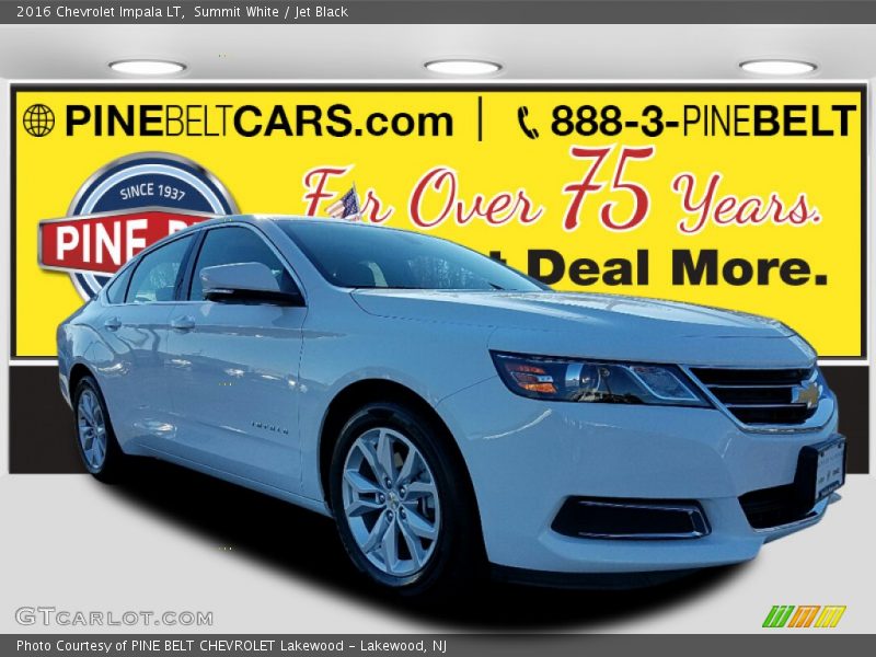 Summit White / Jet Black 2016 Chevrolet Impala LT
