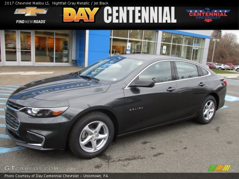 Nightfall Gray Metallic / Jet Black 2017 Chevrolet Malibu LS