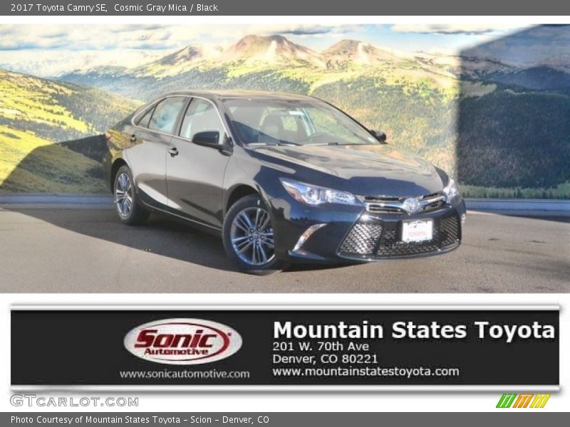 Cosmic Gray Mica / Black 2017 Toyota Camry SE