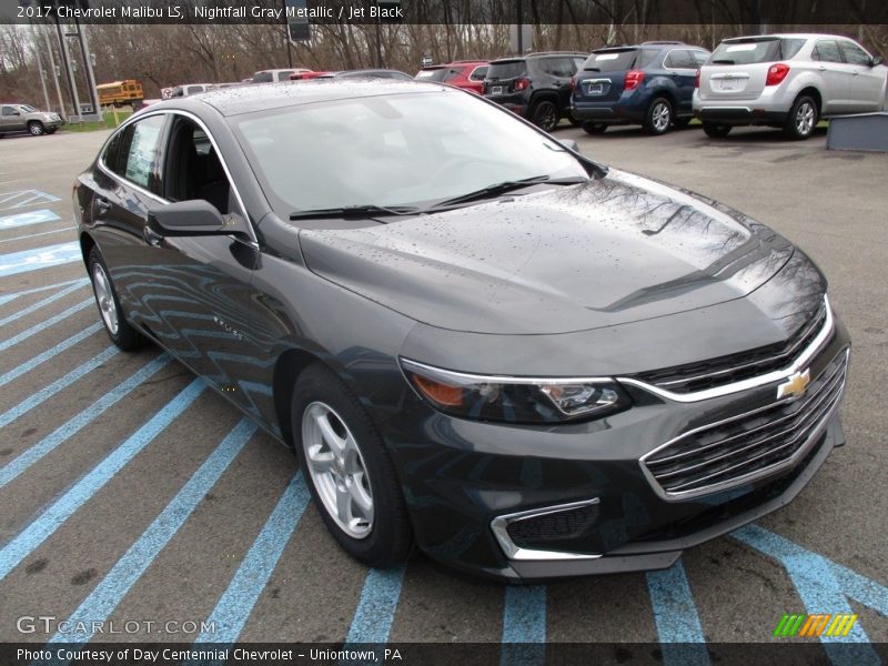 Nightfall Gray Metallic / Jet Black 2017 Chevrolet Malibu LS
