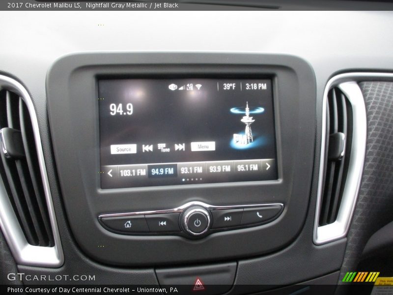 Nightfall Gray Metallic / Jet Black 2017 Chevrolet Malibu LS