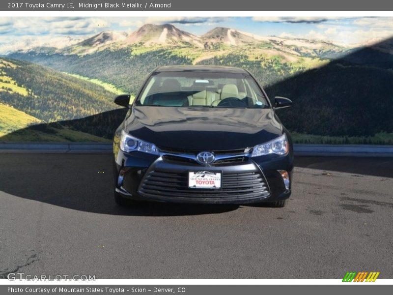 Midnight Black Metallic / Almond 2017 Toyota Camry LE